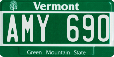 VT license plate AMY690
