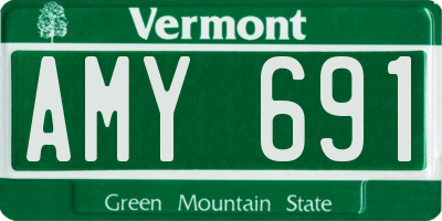 VT license plate AMY691