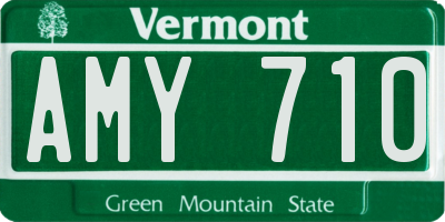 VT license plate AMY710