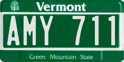VT license plate AMY711