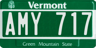 VT license plate AMY717