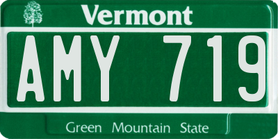 VT license plate AMY719