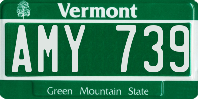 VT license plate AMY739