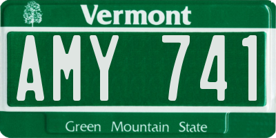 VT license plate AMY741