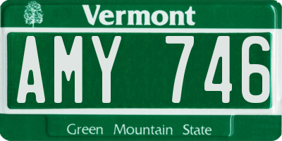 VT license plate AMY746