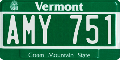 VT license plate AMY751