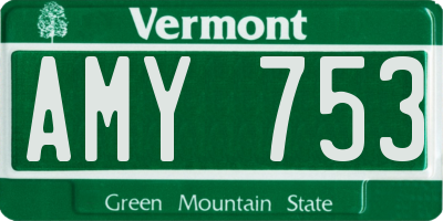 VT license plate AMY753