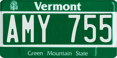 VT license plate AMY755