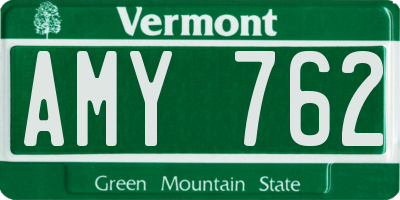VT license plate AMY762