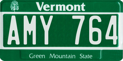 VT license plate AMY764