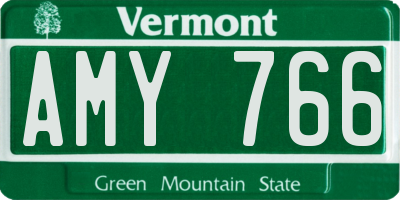 VT license plate AMY766