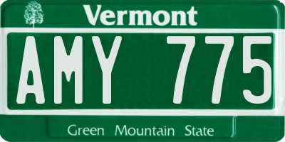 VT license plate AMY775