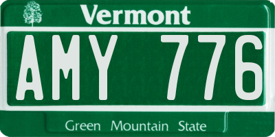 VT license plate AMY776