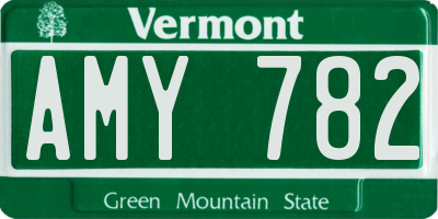 VT license plate AMY782