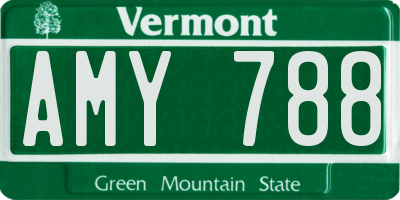 VT license plate AMY788