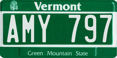 VT license plate AMY797