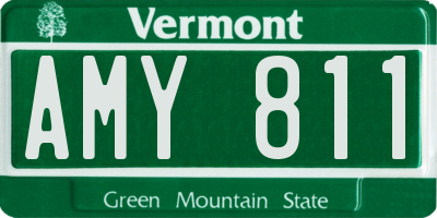 VT license plate AMY811