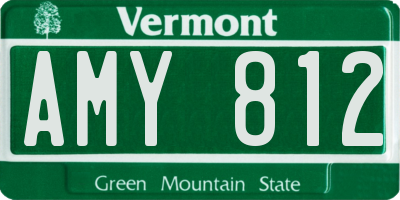 VT license plate AMY812