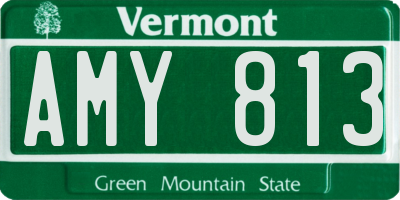 VT license plate AMY813