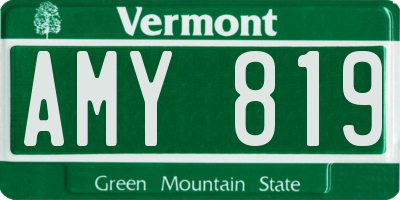 VT license plate AMY819