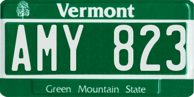 VT license plate AMY823