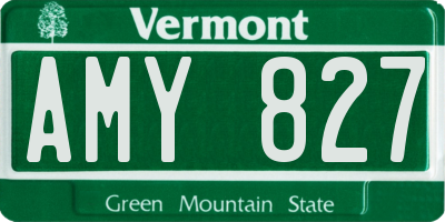 VT license plate AMY827