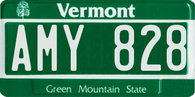 VT license plate AMY828