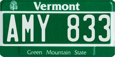 VT license plate AMY833