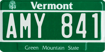 VT license plate AMY841