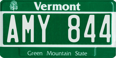 VT license plate AMY844