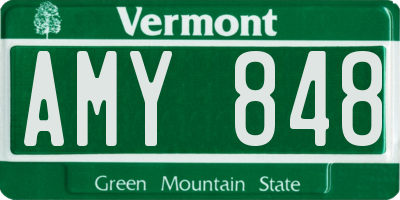 VT license plate AMY848