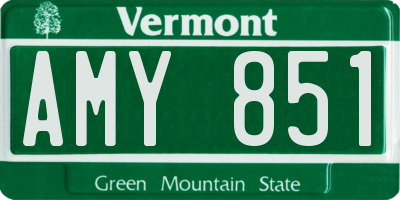 VT license plate AMY851