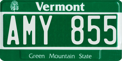 VT license plate AMY855
