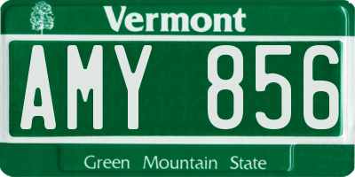 VT license plate AMY856