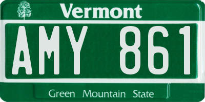 VT license plate AMY861