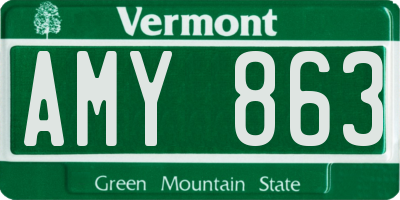 VT license plate AMY863