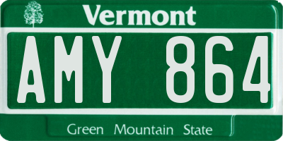 VT license plate AMY864