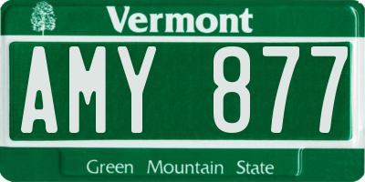 VT license plate AMY877