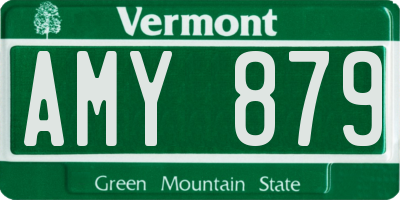 VT license plate AMY879
