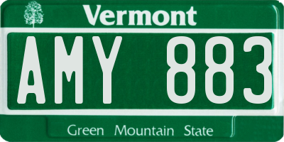 VT license plate AMY883