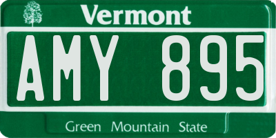 VT license plate AMY895