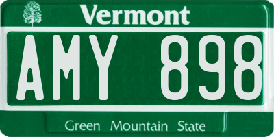 VT license plate AMY898