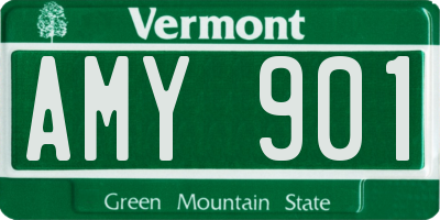VT license plate AMY901