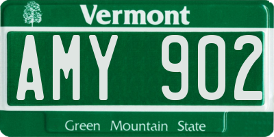 VT license plate AMY902