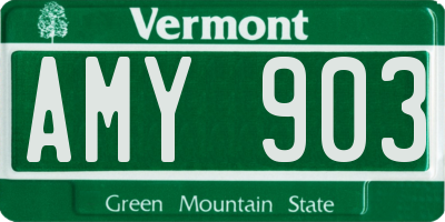 VT license plate AMY903
