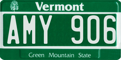 VT license plate AMY906