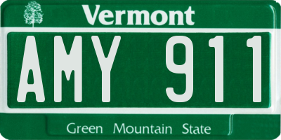 VT license plate AMY911