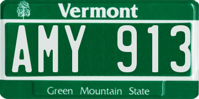 VT license plate AMY913