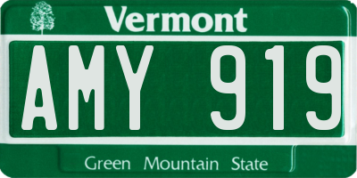 VT license plate AMY919