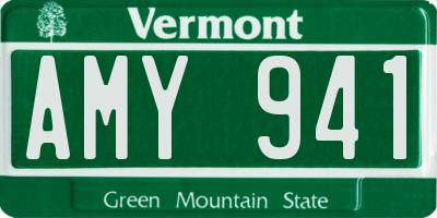 VT license plate AMY941